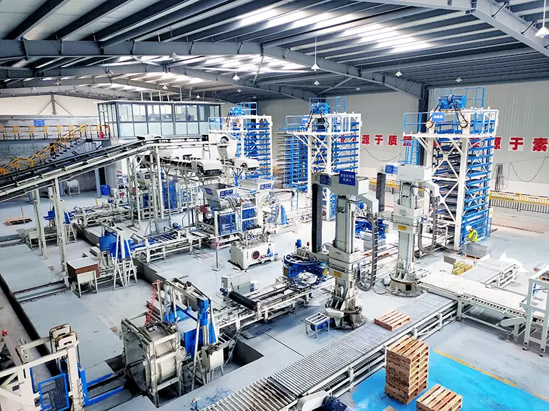 Linie de producție de cărămidă permeabilă